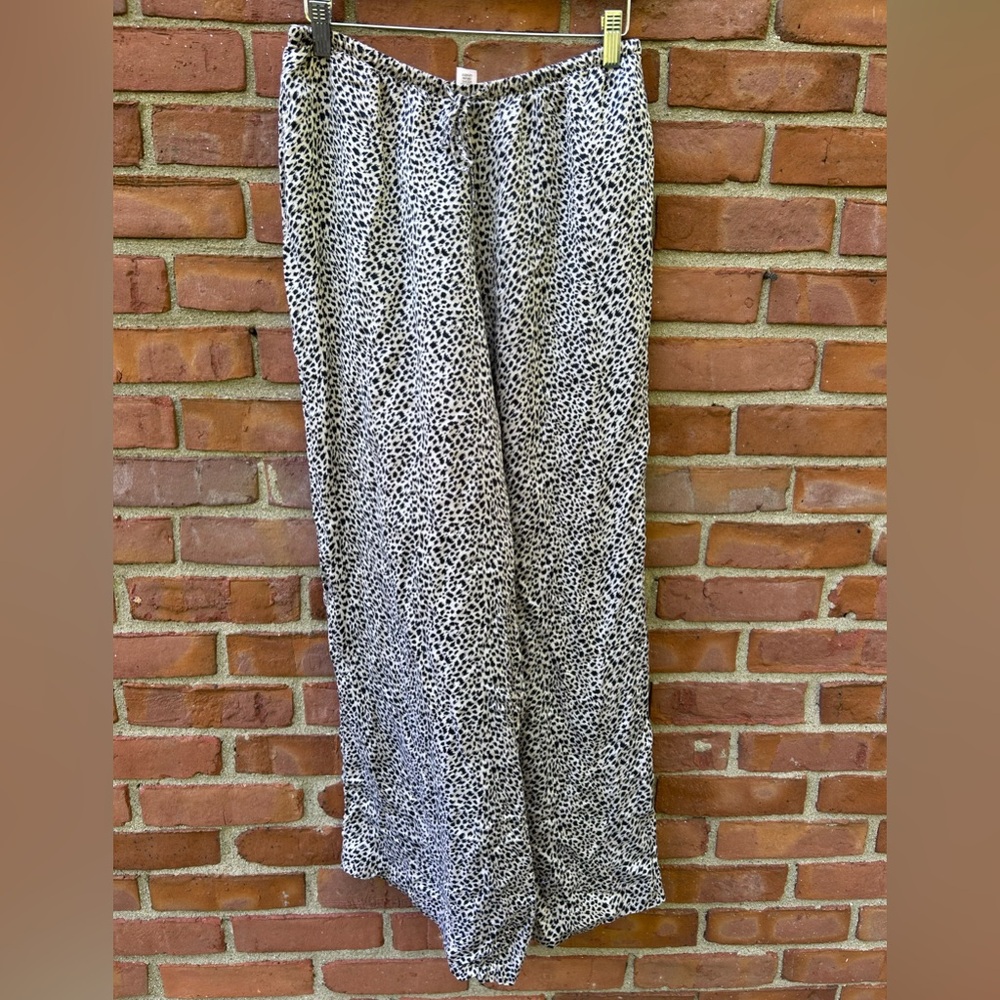 Victoria’s Secret Soft Pink Leopard Cupro Vegan Silk Pajama Pants